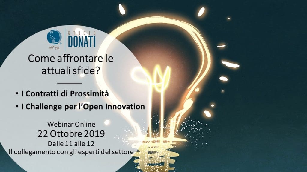 Webinar Contratti Prossimità ed Open Innovation