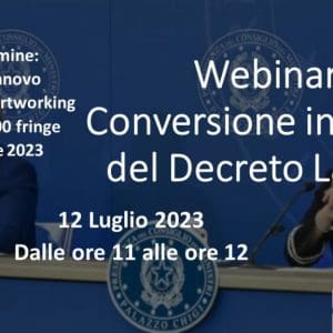 Webinar Conversione Decreto Lavoro - Studio Donati