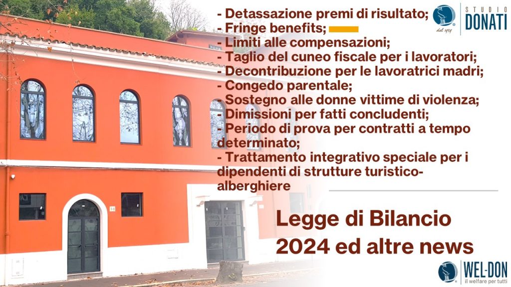 Webinar Legge di Bilancio 2024 - Studio Donati