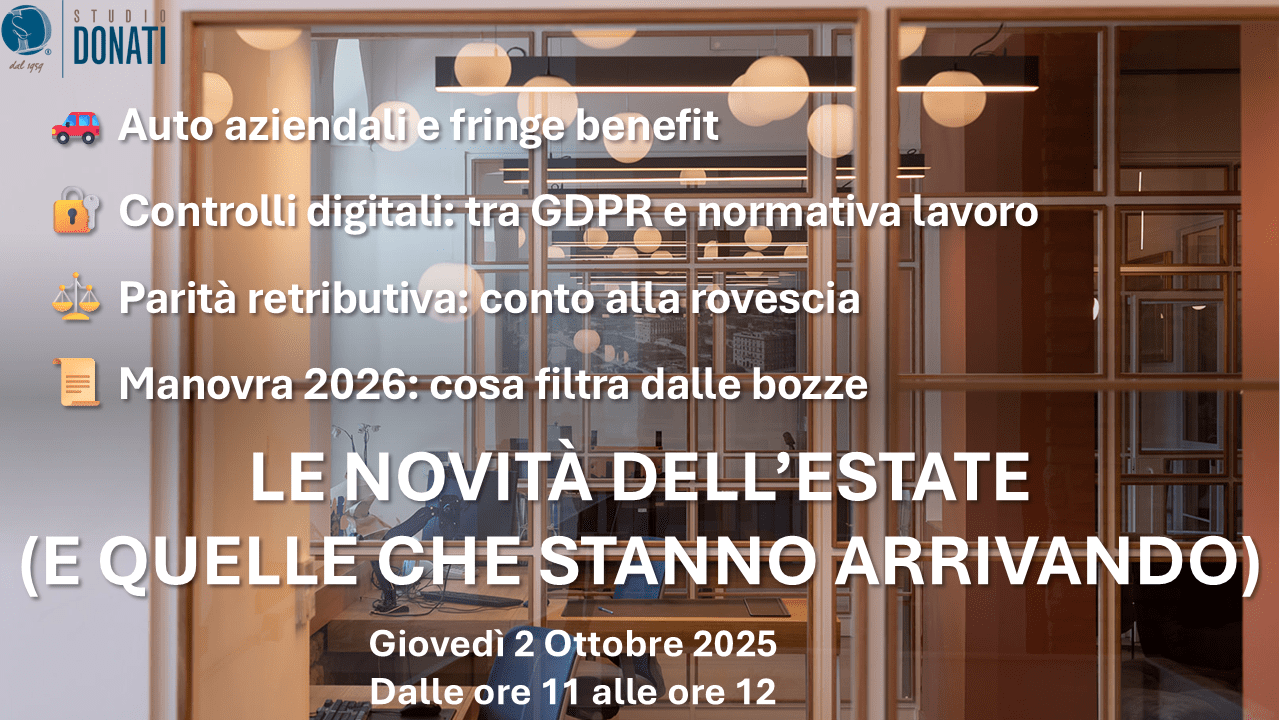 Webinar Estate 2025 - Studio Donati Webinar Estate 2025 - Studio Donati